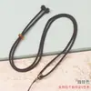 Lanyard de nudo de piña hecho a mano DIY cuerda de hilo de maíz de cristal jade dorado collar cuerda venta al por mayor lanyard de marea nacional para hombres y mujeres