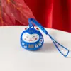 Decoración colgante de campana de Gato de la Suerte estilo japonés Muñeco de la Suerte Daruma Colgante para Bolso de Coche Regalo de Cumpleaños