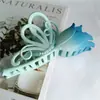 Nuevo clip de pinza de color degradado de alta calidad pinzas para el pelo accesorios para el pelo de dopamina parte posterior de la cabeza clip de tiburón grande fabricantes venta al por mayor