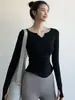 Roupas de Yoga para Mulheres, Tops Esportivos de Alta Qualidade, Treinamento de Pilates, Mangas Longas Esportivas Dopamina Fitness