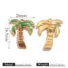 Nuevos 18k Árbol de Coco Dibujo Animado Lindo Moda Moda DIY Joyería Accesorios Pendientes Colgante Accesorios de Colgante