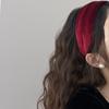 Diadema Retro de Terciopelo de Algodón de Color Puro de Ala Ancha para Mujer en Otoño e Invierno, Diadema de Techo Alto para Lavado de Cara y Presión de Cabello, Accesorio para el Cabello Versátil para Salir