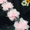 Encaje hecho a mano diy en stock accesorios de ropa de gasa adornos flores tridimensionales ventas directas de fábrica encaje multicolor otro