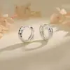 Selección Artística de Aretes Ultra Brillantes de Escamas de Pez, Aretes Redondos Pequeños de Estilo Minimalista Único, Pinzas para Orejas Centelleantes de Cristal de Hielo, Estilo Coreano