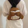 Estudiante 2026 Mochila de Viaje Pequeña de Nicho Lunares Linda para el Trabajo Mochila de Dibujos Animados Nuevo Estilo para Mujer Lazo