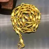 Corriendo el Jianghu micro-negocio más vendido collar para hombre trenzado bañado en oro oro de Tuhao joyería de oro cadena de oro de arena 18K
