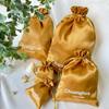 Bolsa de Almacenamiento para Mascarilla de Ojos Hecha a Medida en Shenzhen, Bolsa de Seda para Empaque de Perfume, Joyería, Joyería Antigua con Cordón de Seda Dorado