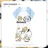 Pijama Feminino Verão Manga Curta Fino Desenho Animado Pequeno Fresco Fofo Estilo Ins Solto Camisola Doce Estudante Roupas de Casa