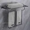 Suporte de Toalha de Aço Inoxidável de Engenharia 700g Rack de Armazenamento para Banheiro de Hotel Suporte de Toalha de Banho Sem Furos Suspenso na Parede