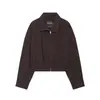 Chaqueta bomber de algodón para mujer, estilo europeo y americano, para otoño e invierno, con dobladillo