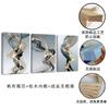 Fábrica de Guangdong, 3 piezas, cinta abstracta, pintura colgante para oficina, moderno, simple, sofá, fondo, pared, sala de estar, pintura decorativa