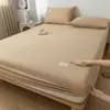 Nuevo protector de colchón de algodón transpirable y cómodo, inflable, funda individual para colchón, juego de ropa de cama apto para todas las estaciones