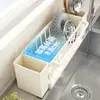 Prateleira de Armazenamento para Cozinha, Suporte para Panos, Prateleira de Armazenamento e Drenagem, Esponja para Lavar Louça de Torneira e Pia, Suporte para Esponja de Aço
