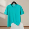 Camiseta de Algodão Penteado CVC Algodão Puro 180g Verão Manga Curta Camisa Publicitária para Homens e Mulheres, Camiseta Cultural, Personalização de Roupas para Grupos Atacado