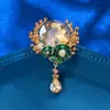 Aliexpress Nova Broche de Moda de Cristal de Alta Qualidade Liga Galvanizada Pino para Lenço de Seda Acessórios de Vestuário Corsage para Mulheres