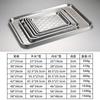 Plato Cuadrado Profundo Estilo Japonés de Acero Inoxidable 304 Plato de Cena Base Plana Cuadrada Cuenco para Freír Plato para Barbacoa Bandeja para Té Bandeja