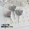 Decoración de pastel para el Día de San Valentín Qixi 2026 adorno de vela de amor en forma de corazón accesorio para insertar tarjeta de confesión de pareja