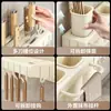 Soporte de Cuchillos de Pared sin Taladro Estante de Almacenamiento de Pared Soporte para Cortadores Soporte para Palillos Gancho para Cucharas Estante de Almacenamiento