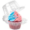 Caixa de Embalagem para Cupcake Simples/Dupla Bandeja para Tarte de Ovo Tarte Caixa Blister Transparente Espessada 2 Caixas para Forminhas de Muffin