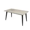 Mesa de comedor de losa de roca, una opción elegante y lujosa para casas pequeñas, con un diseño moderno y minimalista, un nuevo juego de mesa de comedor rectangular para apartamentos pequeños