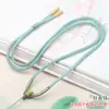 Collar Colgante Cuerda Nudo de Piña Dorada Cuerda Trenzada de Jade Marca Buda de Jade Colgante para el Cuello Hebilla Segura Hecha a Mano Cordón para Hombres y Mujeres