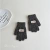 Guantes de Punto para Niños Otoño e Invierno Cereza Etiqueta Pequeña Bebé Para Exteriores A Prueba de Frío Cálidos Resistentes al Viento Guantes de Lana