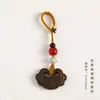 Estilo Étnico Águila Ruyi Candado de Seguridad Llavero para Teléfono Móvil Cordón Corto Hecho a Mano DIY Colgante Anticaída Anti-caída Regalo