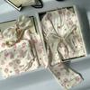 Pijama Lindo de Oveja Pequeña de Seda de Hielo para Mujer, Nuevo Set de Ropa de Casa de Manga Larga para Primavera y Otoño, Fotos Reales al por Mayor