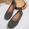 Zapatos para mujer de talla grande transfronterizos, nueva colección de verano 2026, punta fina, punta redonda, mocasines sin cordones, zapatos planos para mujer