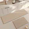 Tapete Antiderrapante de Cozinha Absorvente de Óleo e Água, Cor Sólida Simples, Resistente à Sujeira, Diatomito, Duas Peças, Doméstico