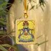 Suministro Directo de Fábrica Caja Thangka Color Oro Tíbet Dragón Quinto Maestro Dios Amarillo de la Riqueza Colgante Thangka Collar Colgante de Buda para Llevar