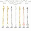 Colar Pulseira Fecho Lagosta com Cauda em Forma de Coração Corrente de Extensão Corrente de Ouro 18K Banhado Conserva Cor Acessórios para Joias DIY