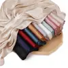 Bufanda Larga de Satén con Estampado de Margaritas de Seda Bufanda Jacquard de Satén Chal Turban Silky Malayo Indonesio