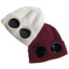 Gorro de punto para mujer Otoño e Invierno Esquí A prueba de viento Gafas Cálido Gorro de lana para hombre Deportes al aire libre Gorro cálido