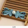 Botão Cheongsam novo estilo chinês botão tecido à mão orelha de coelho pérola cauda longa botão de tecido tendência nacional acessórios decorativos