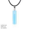 Collar Cilíndrico de Cristal Natural de 30 mm Estilo Minimalista Europeo y Americano Transfronterizo Colgante de Piedra Preciosa Cilíndrica Tallada de Ágata en Bruto