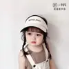 Sombrero de Sol para Niños, Sombrero de Sol de Verano para Niñas con Abertura para Cola de Caballo Anti-UV, Elegante Sombrero de Sol de Moda para Niños con Parte Superior Abierta