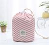 Bolsa de Cosméticos de Gran Capacidad para Viajes Coreana Set de Viaje Bolsa de Artículos de Tocador Cilíndrica Bolsa de Almacenamiento Impermeable para Exteriores Impermeable y Portátil