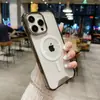 Funda magnética de color resistente a caídas de cuatro esquinas estilo INS adecuada para la funda del teléfono móvil Apple 15PROMAX iPhone11 resistente a caídas