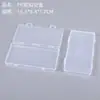 Caja Plástica Transparente de PP con Tapa abatible y Cierre unido Caja Plana de Almacenamiento Caja de Protección para Papelería Componentes Digitales Organización de Equipo de Pesca