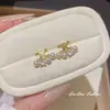 Pendientes de Moda de Aguja de Plata 925 con Cubos de Perla de Venta Caliente Pendientes Dulces de Nicho de Gama Alta Pendientes de Diseño Exquisito