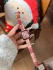 Correa de Cuero con Patrón Pastoral Estilo Navidad Adecuada para Apple iWatch Generación 11 10/987Ultrase