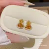 Pendientes de Moda de Aguja de Plata 925 con Cubos de Perla de Venta Caliente Pendientes Dulces de Nicho de Gama Alta Pendientes de Diseño Exquisito