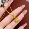 Bestseller Douyin Ouro Areia Inverno Pingente Pequena Floco de Neve Colar Feminino Novo Leve Luxo Sentido de Alto Padrão Corrente de Clavícula Joias Atacado