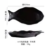 Plato Cerámico Creativo con Forma de Pez Estilo Japonés Plato de Pescado para Uso Doméstico, Plato de Pescado para Cocinar Pescado al Vapor, Plato Grande Ovalado para Pescado Vajilla