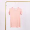 [Em Estoque] Camiseta LD 3.0 Manga Curta para Yoga Fitness Corrida Feminina, Camiseta Respirável de Secagem Rápida Slim Fit
