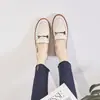 Sapatos Femininos Estilo Britânico em Couro Genuíno 2026 Outono e Inverno Novos Mocassins Versáteis Sapatos Baixos Pretos Moccasins