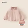 Ropa Infantil Bangxuan Abrigo Dulce y Lindo para Niñas con Cuello Solapa, Chaqueta de Otoño, Cárdigan de Manga Larga para Bebés Niñas