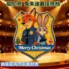 Llavero Acrílico Colgante Plano 2D Zootopia Adorno de Bendición de Año Nuevo Día de San Valentín Pareja Nick y Judy