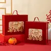 Nueva Caja de Dulces de Boda de Terciopelo Estilo Chino, Caja de Regalo de Retorno para Invitados de Boda Estilo Chino, Caja de Empaque para Regalo de Dama de Honor